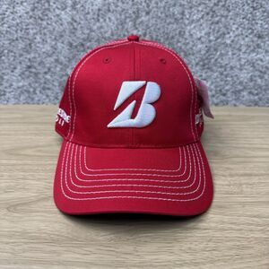 Bridgestone Golf B330 Hat Cap Strap Back Men's Dad Cap Red Cotton New With Tags